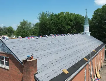 Commercial roofing, asphalt shingles