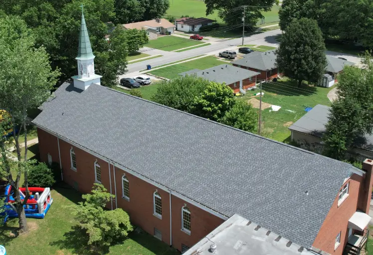 asphalt roofing, shingle, church
